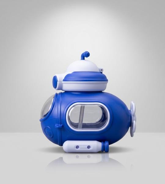 Fun Submarine Toy Water Bottle with Straw