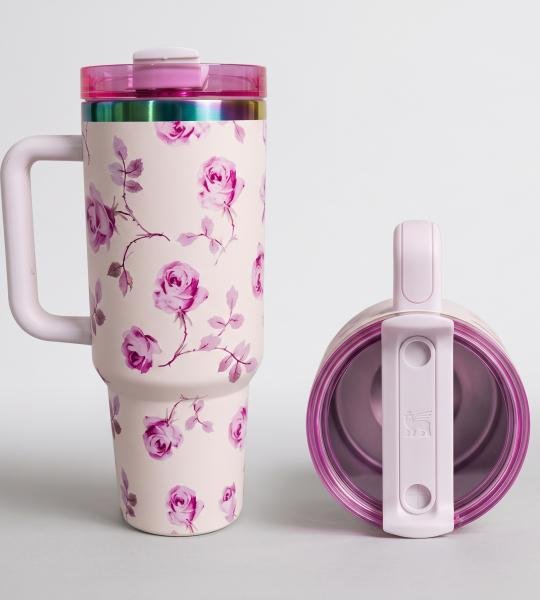 40 oz Floral Dream Insulated Tumbler with Straw