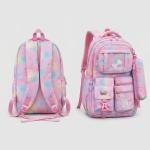 Pastel Flora School Backpack with Matching Pencil Case